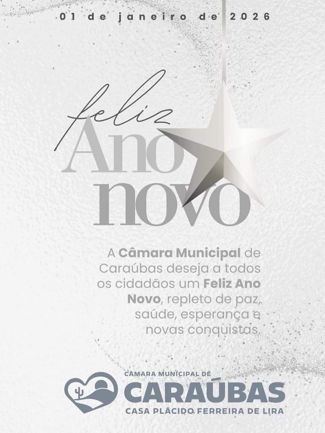 Que o novo ano seja de união, diálogo e muito trabalho em prol do desenvolvimento do no...